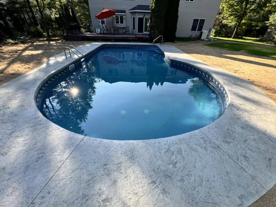 Vinyl liner inground pool installation in Albany, NY