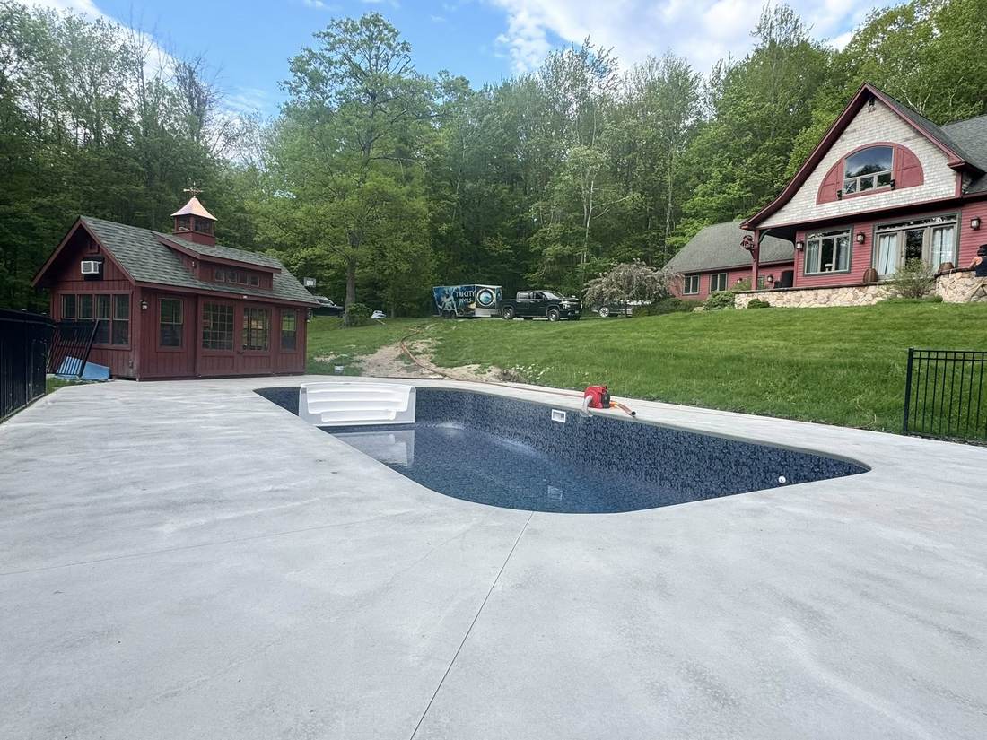 Inground pool installation in Columbia County, NY